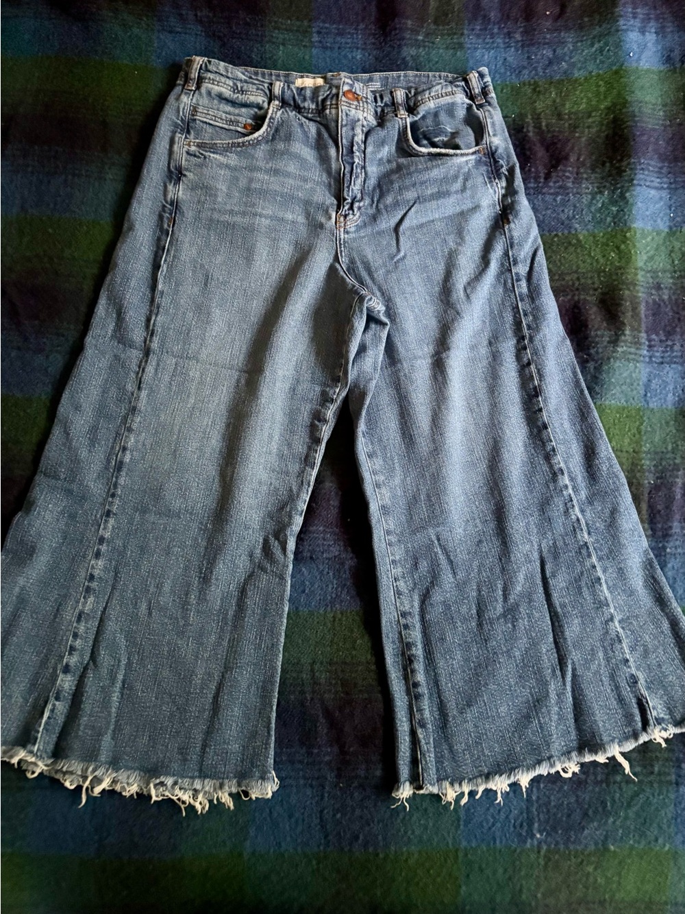 ANTHROPOLOGIE PILCRO Cropped Jeans, Frayed Bottoms, 30